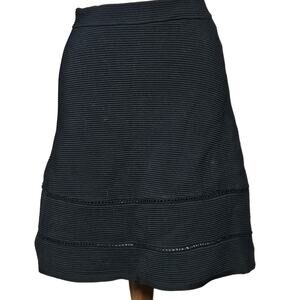 Black Ribbed A Line Skirt Size Small